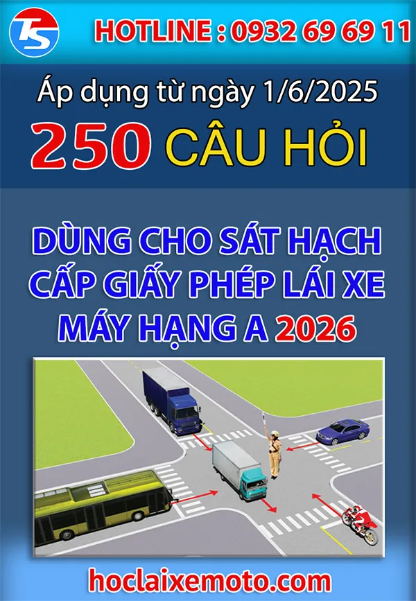 Phần mềm thi thử bằng lái xe máy hạng A online
