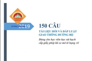 Bộ tài liệu 150 câu hỏi thi bằng lái xe A1