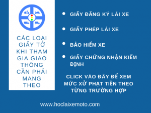 Các loại giấy tờ cần thiết khi tham gia giao thông