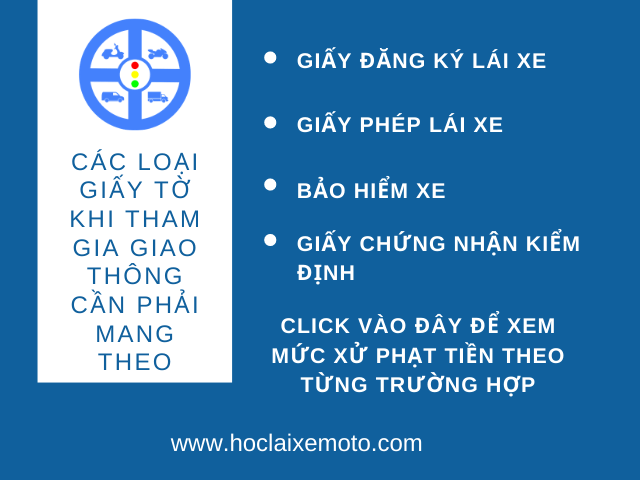 Các loại giấy tờ cần thiết khi tham gia giao thông
