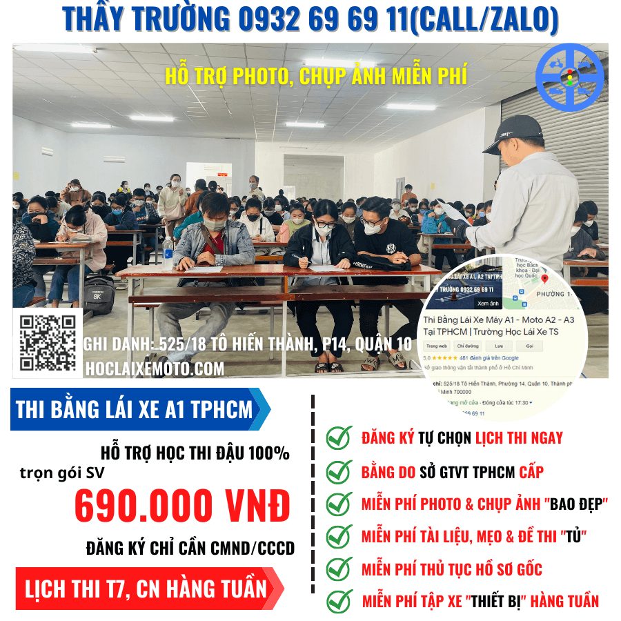 Thi Bằng Lái Xe Máy A1 - Hoclaixemoto.com
