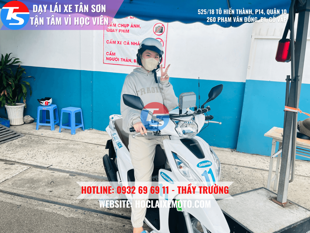 Thi Bằng Lái Xe Máy Bằng Xe Tay Ga Ở TPHCM